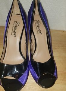 Purple and black Heels